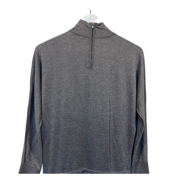 White House Black Market Womens Gray Mock Neck Fine Knit Sweater Dress Small - Picture 6 of 12